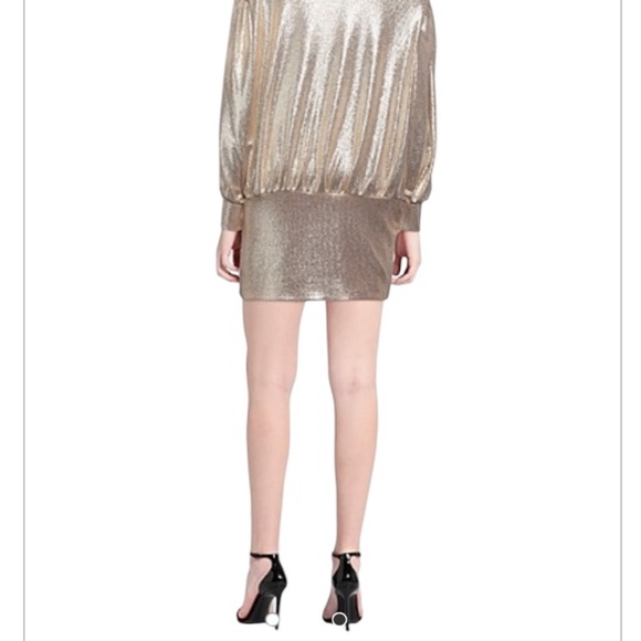 Norma Walters Neiman Marcus Exclusive Silk Dress Long Blouse Gold Sz 8 Hong Kong - Picture 2 of 12